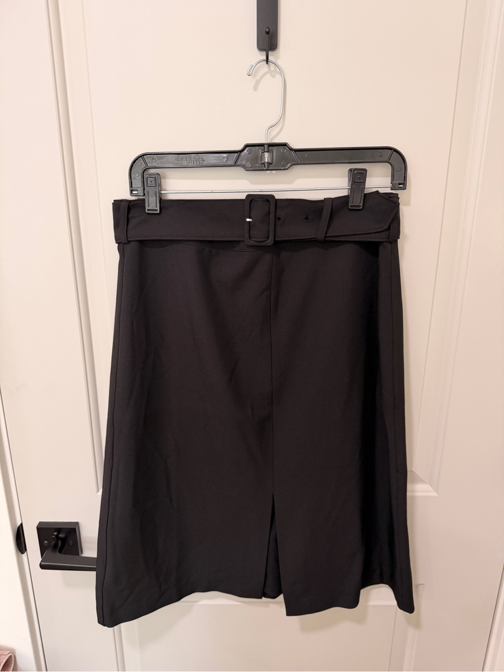 Banana Republic Black A-Line Skirt with Waist Belt
